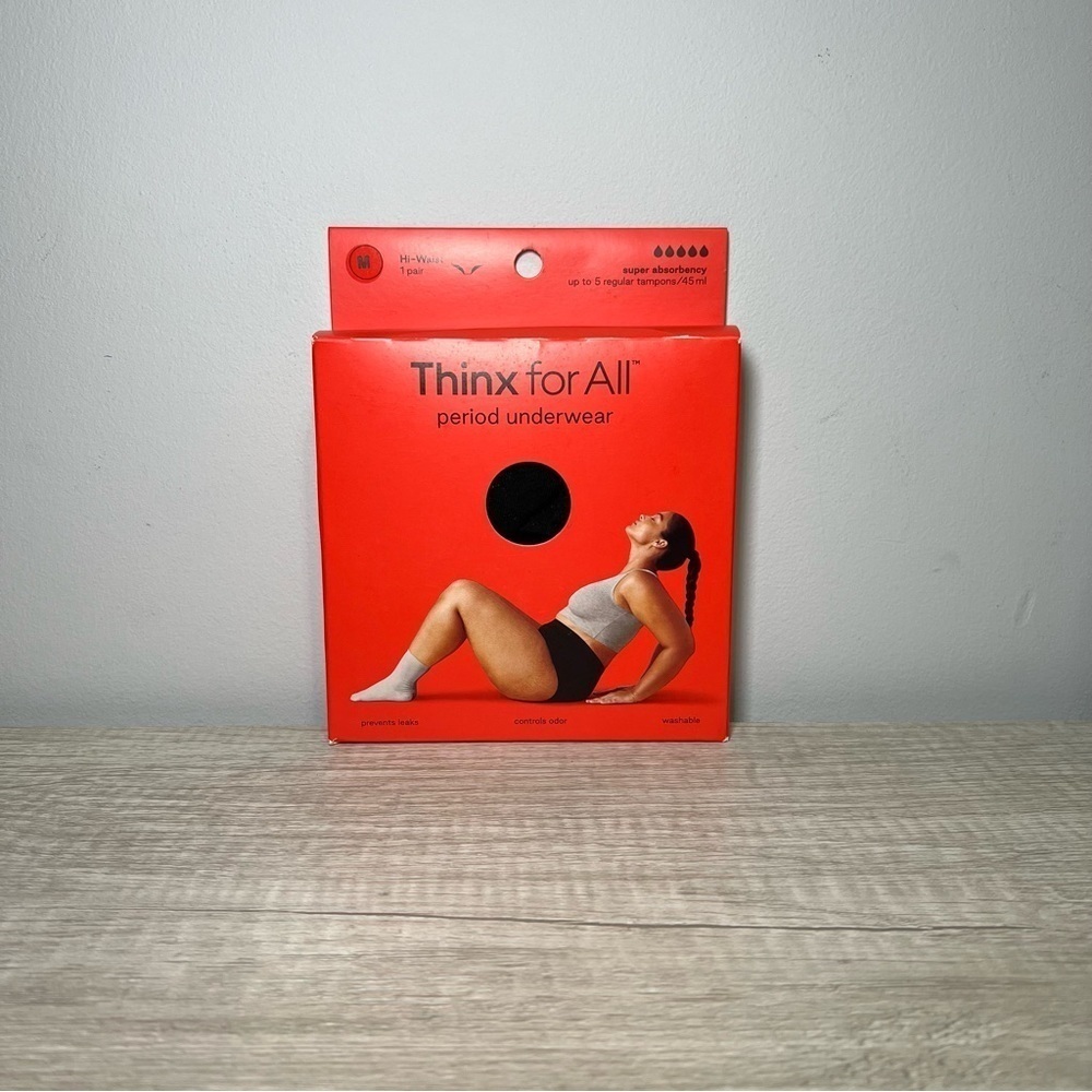 THINX FOR ALL Women's Super Absorbency Hi-Waist Period Panties Size Medi…